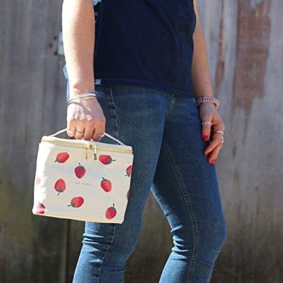 Kate Spade White Lunch Tote, Thermal Bag Close and Carrying Handle - Picture 2 of 4